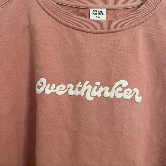 See the way I see Overthinker (Breathe In & Out) Crewneck sweatshirt large - Picture 7 of 9